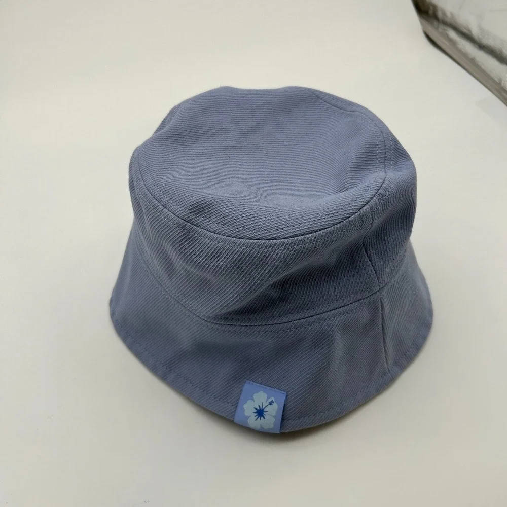 Disney Lilo & Stitch Bucket Hat Unisex Dusty Blue Ribbed Embroidered One Size